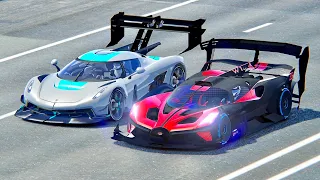 Bugatti Bolide GTR vs Koenigsegg Jesko GTR - Drag Race 20 KM