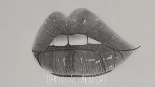 How to draw  realistic lips easy . Sketch of lips by Dhruvi Art Academy.