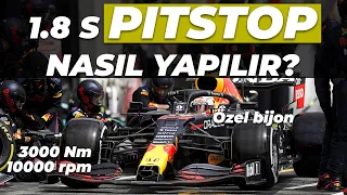 FORMULA 1 PITSTOP'U NASIL YAPILIYOR | 1.8 Saniyede 4 Teker Değiştirmek