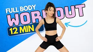 12 MIN FULL BODY STANDING WORKOUT | Beginners, No Jumping, Knee Friendly