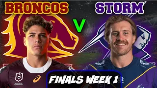 Brisbane Broncos vs Melbourne Storm | NRL FINALS - Week 1 | Live Stream Commentary