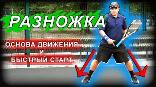 Разножка - основа движения и быстрого старта в теннисе