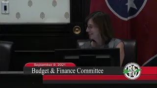 Budget & Finance Committee - September 9, 2021