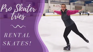 Pro Figure Skater Tries Rental Skates!