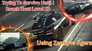 NFS Rivals: Trying To Survive Until I Reach Heat Level 10 Using Zephyrs Agera