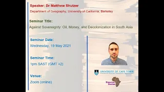 HST Seminar: 19 May 2021 - Matthew Shutzer