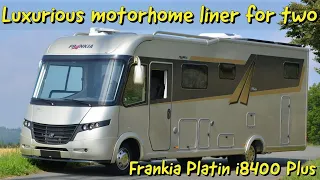 Luxurious rear lounge motorhome. Frankia Plus Platin i8400. See description for details.