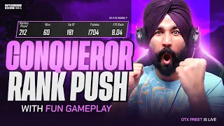 BGMI RANK PUSH #1 : BGMI LIVE | GTXPREET PUBG LIVE