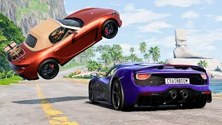 High Speed Traffic Car Crashes #192 - BeamNG Drive | CrashBoomPunk