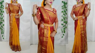 How to wear saree in different Style/Saree wearing new styles/Saree Draping styles @Saundaryaa