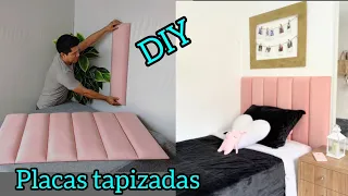 Como hacer CABECERA TAPIZADA / placas tapizadas /DIY