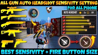 Free Fire All Gun Headshot Sensitivity Setting | 0% Recoil Auto Headshot Sensitivity Setting | FFMAX
