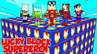 LUCKY BLOCK GIGANTI DEI SUPEREROI SU MINECRAFT!!!