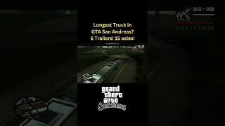 Longest Truck in GTA San Andreas? 6 Trailers! 15 axles! #grandtheftauto #gtasanandreas #roadtrain