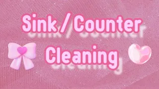 Sink/Counter Cleaning  ~Asmr 《TikTok》•Compilation• (10)