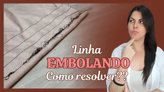 LINHA EMBOLANDO EMBAIXO DO TECIDO Como regular o ponto da maquina de costura