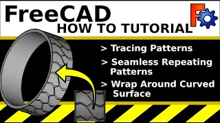 FreeCAD Tracing a pattern and repeating seamlessly around curved surface | Curves Workbench Lattice2