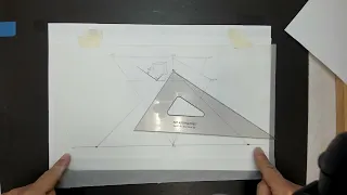 158. Perspective Drawing:  X-Axis Measuring points