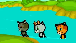 Поём с котятами - Три котенка караоке -  Не пойдем одни к реке