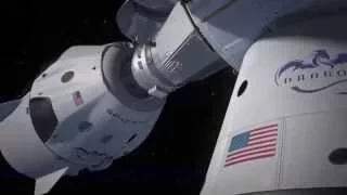 SpaceX видео Dragon V2 полёт анимация