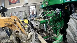 John Deere chopper winter maintenance.