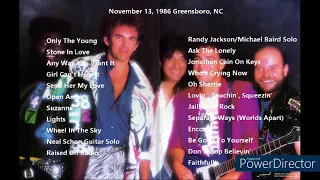 Journey Live November 23, 1986 Greensboro, NC