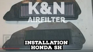 K&N Air Filter for honda SH300i  / how2 install / FMPguides
