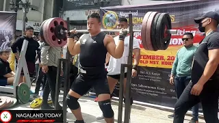 Nagaland Strongman & Fitness / Powerlifting competition @ Kohima /  Venuzo Dawhuo lifting 240kgs.