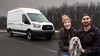 DIY Ford Transit Conversion Is a Full Time Home for Couple + Dog | VAN TOUR