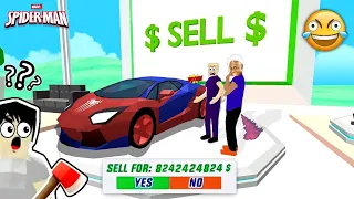 SELLING SPIDERMAN'S LAMBORGHINI 😂 DUDE THEFT WARS FUNNY MOMENTS | DUDE THEFT WARS #500