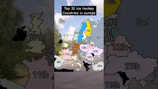 top 32 ice hockey countries in europe #shorts #fypシ #trend #trending #icehockey #europemap