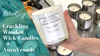 Making Crackling Wooden Wick Candles | With Chic & Luxurious Aura Vessels