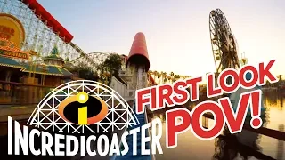 INCREDICOASTER POV - Show Tunnels On-Ride at Pixar Pier