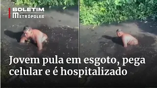 Jovem é hospitalizado após pular em esgoto para recuperar celular | Boletim Metrópoles 2º