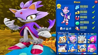 Sonic Dash -Blaze New Character Unlocked and Fully Upgraded - Android Gameplay Eggman and Zazz