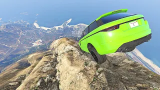 GTA 5 - Cliff Drops Crashes off Mt Chiliad (GTA 5 Mountain Crashes/Jumps) Ep. 36