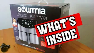 Gourmia Air Fryer Unboxing | Gourmia 6-qt. Stainless Steel Digital Air Fryer| Cat Cora edition