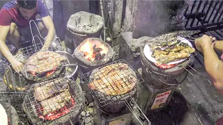 Bangkok Street Food. Best Stalls around Nana Market. Grilled Fish, Seafood, Kebab and More