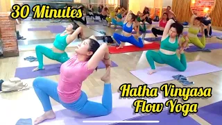 30 Minutes Hatha Vinyasa Flow Yoga Secession 🔥🔥Full Of Sweat 💦