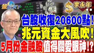 【精華】台股收復20600點！台積電.鴻海扮演關鍵角色！？兆元資金大風吹！五月份金融股值得關愛眼神！？ #李永年@tvbsmoney 20240507