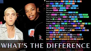 Dr. Dre & Eminem - What's the Difference | Rhymes Highlighted