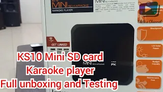 Platinum KS10 Mini SD Karaoke Player Full Unboxing and Testing