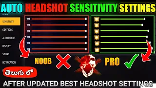 After Updated Free Fire Max Best Sensitivity Settings/ One Tap Headshot Settings 2022 | FF in telugu