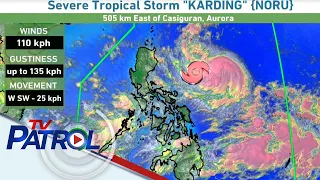 Bagyong Karding lumakas pa habang kumikilos pa-silangan ng Aurora | TV Patrol