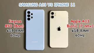 Samsung Galaxy A13 vs iPhone 11 SPEED TEST