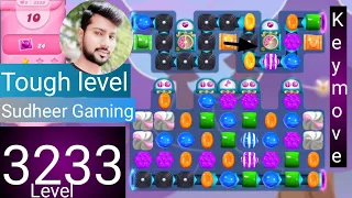 Candy crush saga level 3233 । Tough level । No boosters । Candy crush 3233 help । Sudheer Gaming