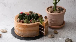 선인장 케이크(Cactus cake) / 먹을 수 있는 선인장과 다육이