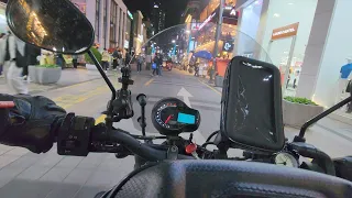 Night riding to downtown @2chjapanvlogrogutere449 / motorbike ASMR / Busan city / South Korea