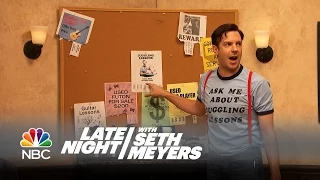 Second Chance Theatre: Juggling Flyer Starring Jason Sudeikis - Late Night with Seth Meyers