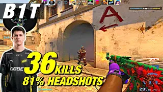 B1T faceit mirage game (36kills) 81% HS CSGO B1T POV